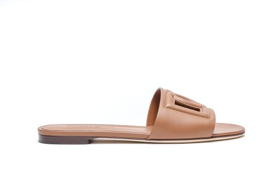 26FW 돌체앤가바나 DG 로고 카프스킨 슬리퍼 CQ0436 AY32981236 Brown