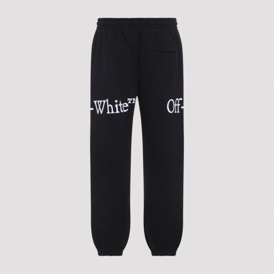 26FW 오프화이트 트레이닝/조거 팬츠 44MCH057F26F001001 BLACK - OFF WHITE