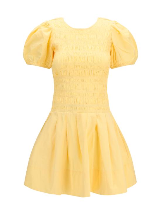 26FW 가니 미디 원피스 A1030622 00K YELLOW