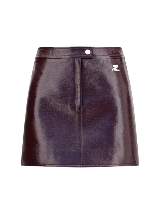 26FW 쿠레쥬 숏 스커트 223CJU001VY0014 4090 BORDEAUX