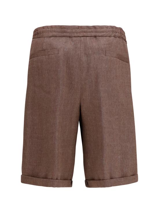 26SS 브루넬로 쿠치넬리 숏팬츠 MZ408U0020 C009 BROWN - BRUNELLO CUCINELLI