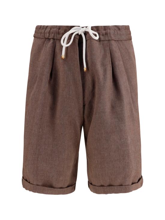26SS 브루넬로 쿠치넬리 숏팬츠 MZ408U0020 C009 BROWN