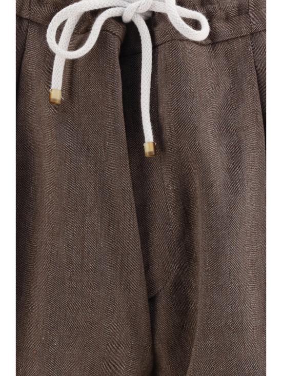26SS 브루넬로 쿠치넬리 숏팬츠 MZ408U0020 C009 BROWN - BRUNELLO CUCINELLI
