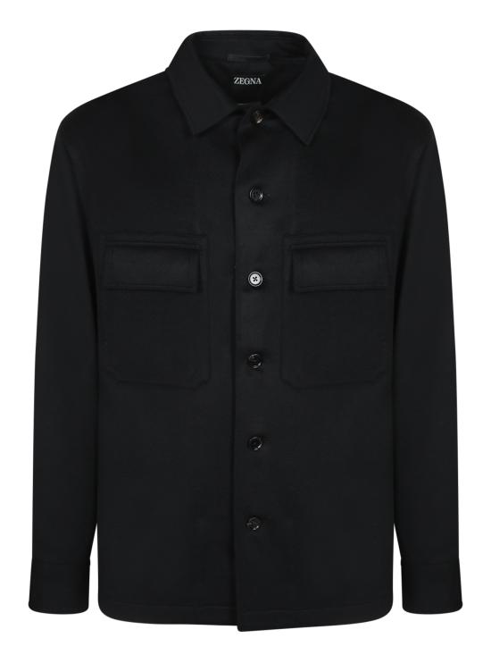 26FW 에르메네질도제냐 긴팔 셔츠 E8V46 SOT6B 210 Black