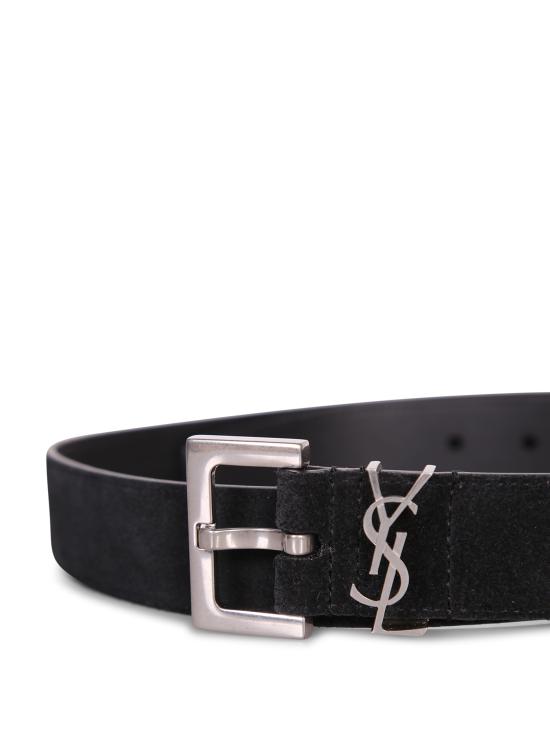 25FW 생로랑 모노그램 벨트 634440 03F0E 1000 Black - SAINT LAURENT