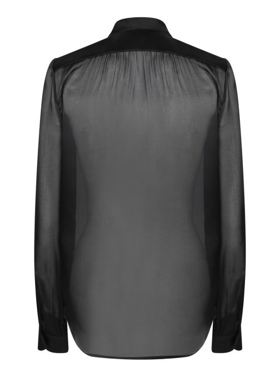 25FW 생로랑 블라우스 769138 Y3I13 1000 Black - SAINT LAURENT