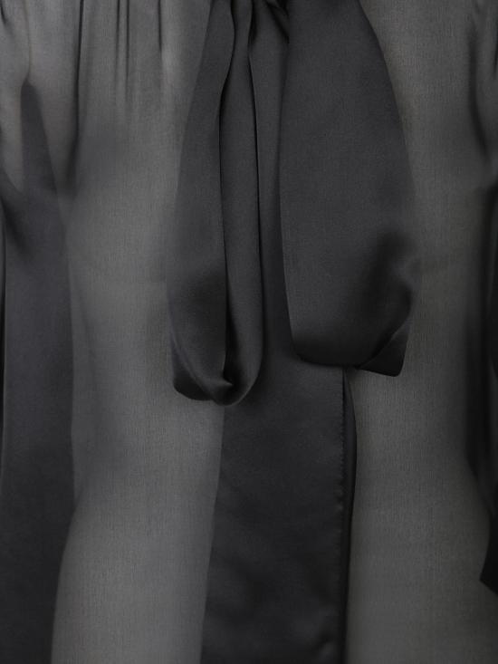 25FW 생로랑 블라우스 769138 Y3I13 1000 Black - SAINT LAURENT