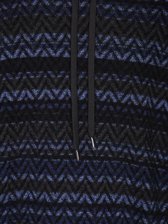26FW 미소니 후드 티셔츠 US25WN10 BK01DH SM9S0 Blue - MISSONI