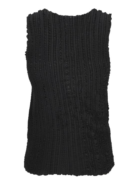 25SS 이세이 미야케 민소매 티셔츠 IM56FJ604 15 Black - ISSEY MIYAKE