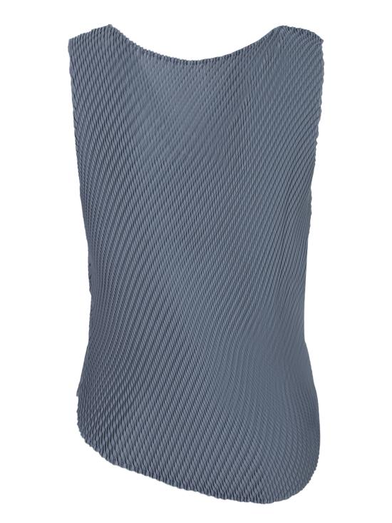 25SS 이세이 미야케 민소매 티셔츠 IM56FJ616 69 Green - ISSEY MIYAKE