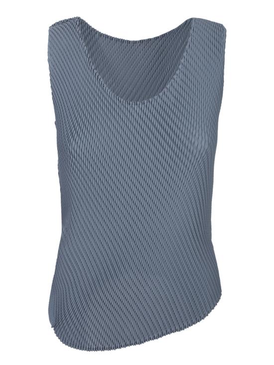 25SS 이세이 미야케 민소매 티셔츠 IM56FJ616 69 Green