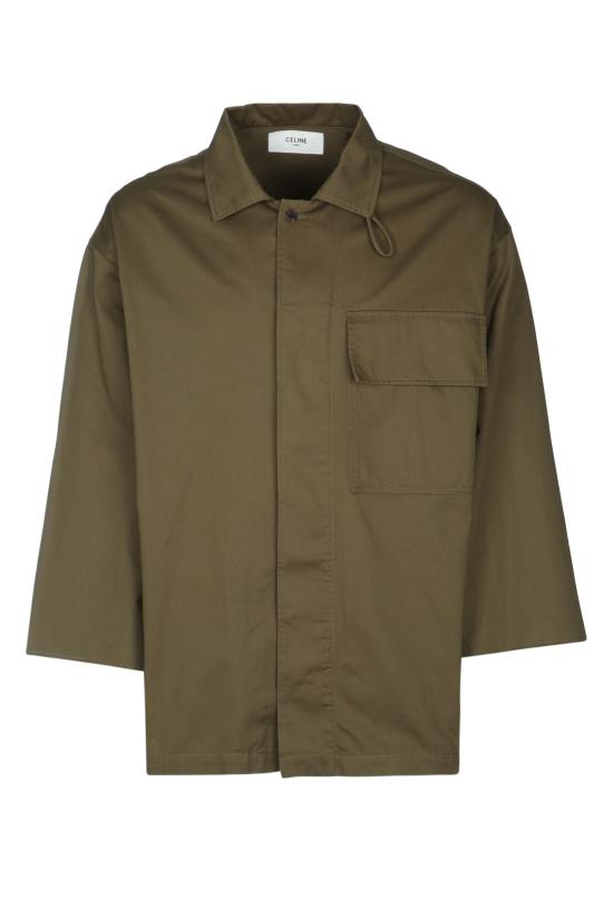 26SS 셀린느 긴팔 셔츠 RC0AC219I 02MK KAKIMILITAIRE