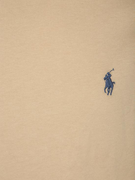 26FW 폴로 랄프로렌 포니로고 자수 반팔 티셔츠 710671438 429 Beige - POLO RALPH LAUREN