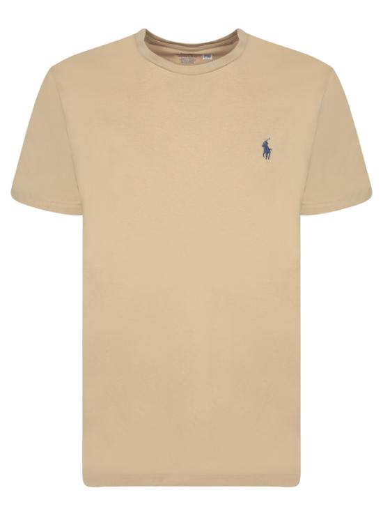 26FW 폴로 랄프로렌 포니로고 자수 반팔 티셔츠 710671438 429 Beige