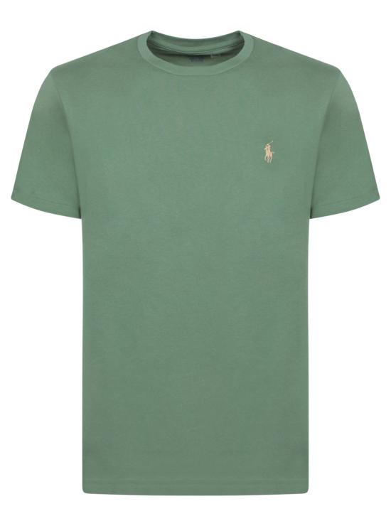 27FW 폴로 랄프로렌 포니로고 자수 반팔 티셔츠 710671438 432 Green