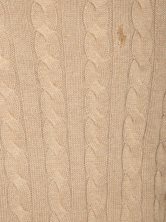 26FW 폴로 랄프로렌 로고 자수 케이블 니트 스웨터 710775885 517 Beige - POLO RALPH LAUREN