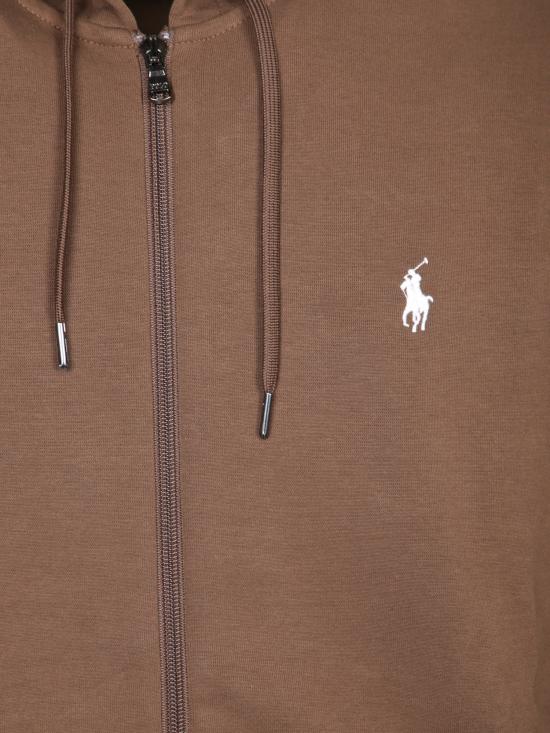 26FW 폴로 랄프로렌 더블 니트 후드 집업 710881517 072 Brown - POLO RALPH LAUREN