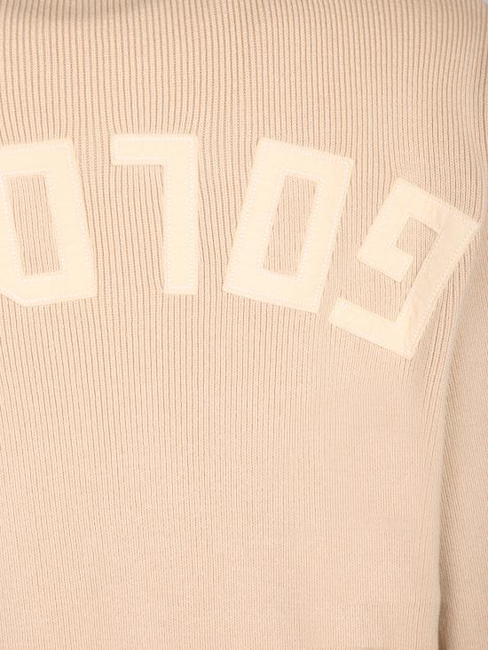 26FW 골든구스 Golden 레터링 밀리터리 크루넥 스웨터 GMP00841 P001972 55550 Beige - GOLDEN GOOSE