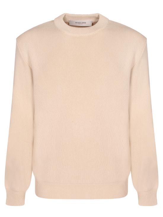 26FW 골든구스 Golden 레터링 밀리터리 크루넥 스웨터 GMP00841 P001972 55550 Beige
