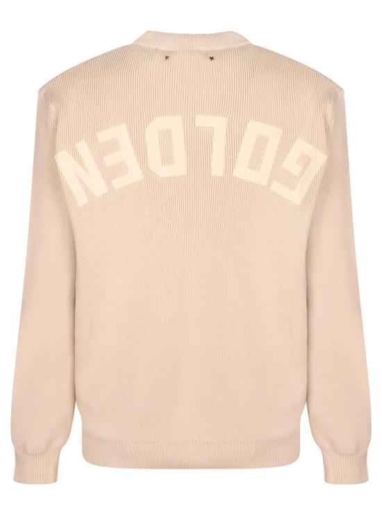 26FW 골든구스 Golden 레터링 밀리터리 크루넥 스웨터 GMP00841 P001972 55550 Beige - GOLDEN GOOSE
