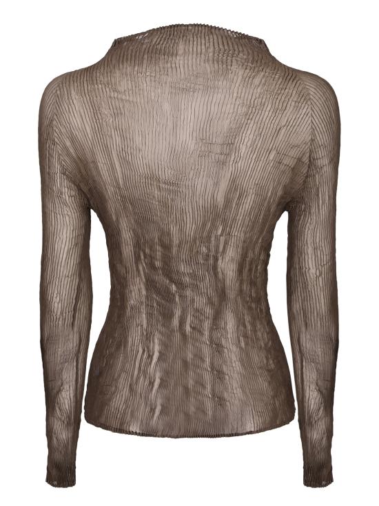 26FW 이세이 미야케 스웨터 IM58FJ410 45 Brown - ISSEY MIYAKE