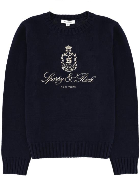 25FW 스포티앤리치 스웨터 WS06566205BL106 DARKNAVY BLUE