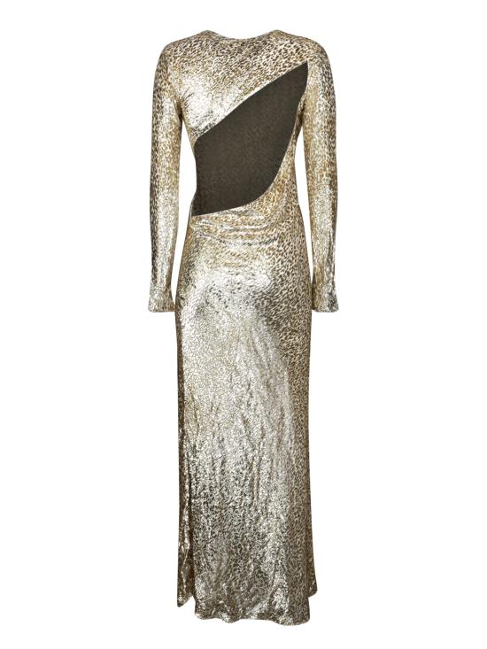 26FW 셀프 포트레이트 롱 원피스 PF25060XAG GOLD Metallic - SELF PORTRAIT