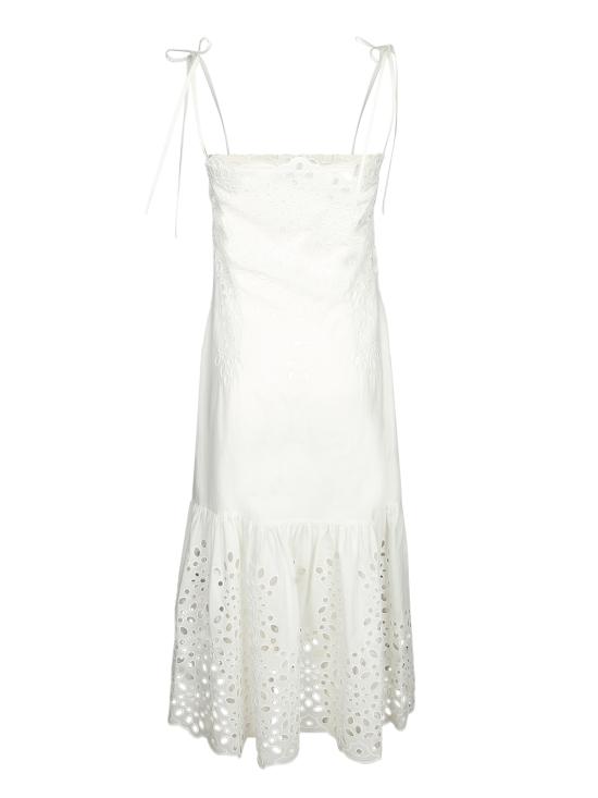 26SS 모스키노 미디 원피스 0452 3251 0002 White - MOSCHINO