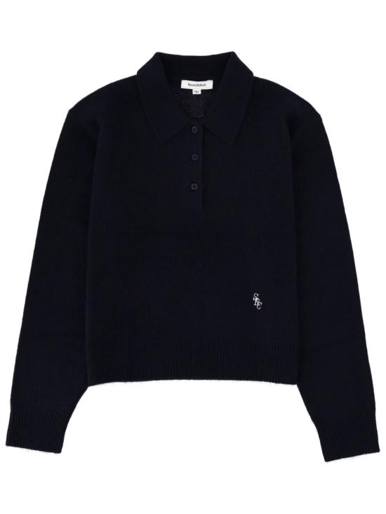 25FW 스포티앤리치 폴로 티셔츠 WS07466302BL106 DARKNAVY BLUE