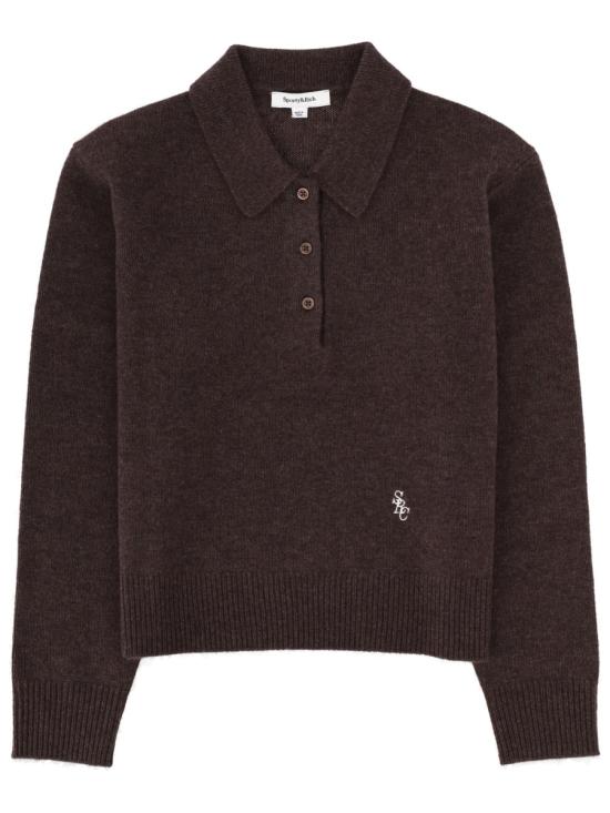25FW 스포티앤리치 폴로 티셔츠 WS07466302BR27 TOFFEE BROWN