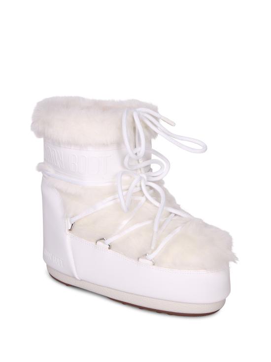 26FW 문부츠 아이콘 나일론 로우 부츠 80D1409340 A009 White - MOON BOOT