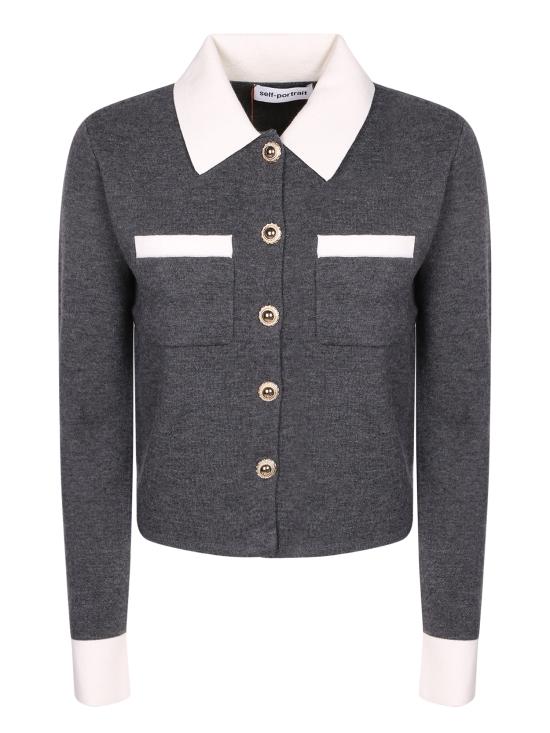 26FW 셀프 포트레이트 가디건 PF25048CGR GREY Grey
