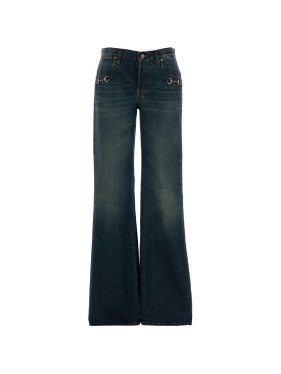 26FW 구찌 홀스빗 코튼 데님 팬츠 864707 XDDFW4011 NAVY