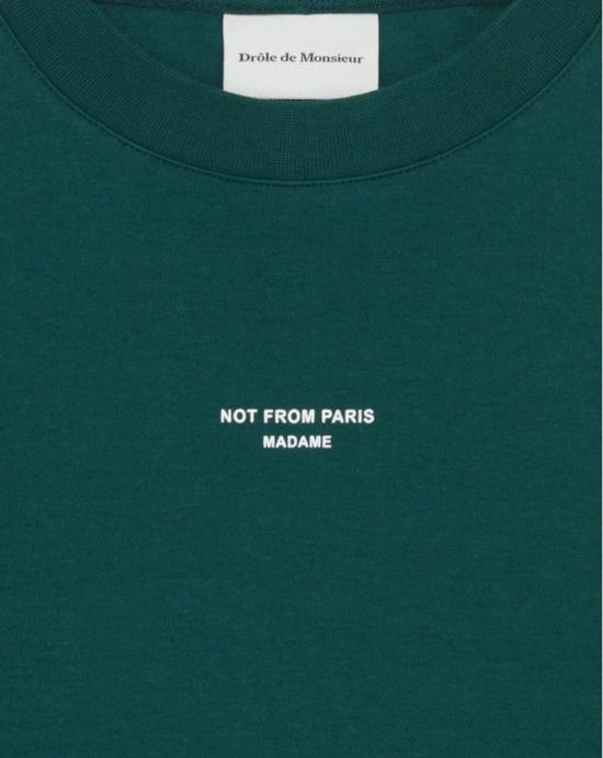  드롤드무슈 반팔 티셔츠 TS202 CO002 DGN Dark green - DROLE DE MONSIEUR