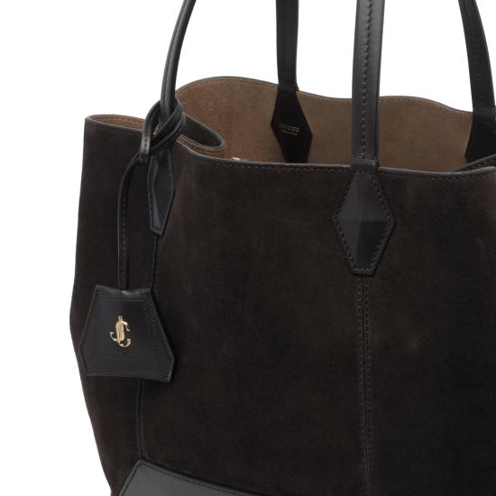 26FW 지미추 숄더백 DIAMOND TOTE M SUECOFFEE GOLD Brown - JIMMY CHOO