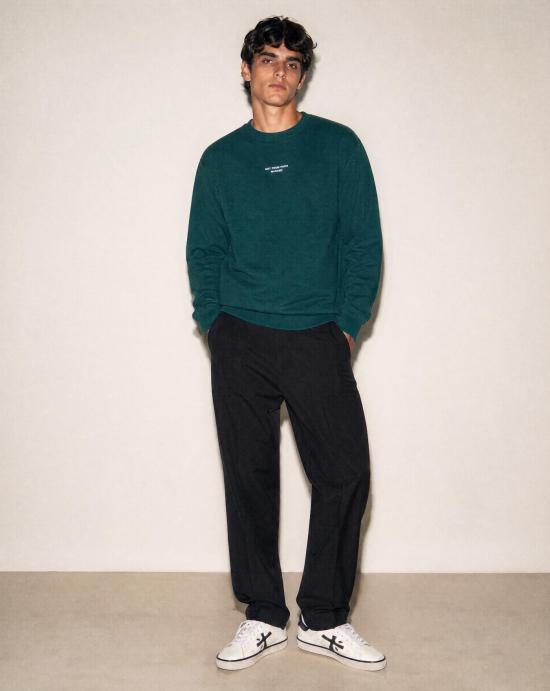  드롤드무슈 긴팔 티셔츠 SW148 CO127 DGN Dark green - DROLE DE MONSIEUR