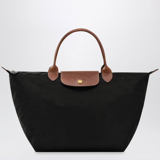 26SS 롱샴 르 플리아쥬 오리지널 M 탑핸들백 L1623089 Black