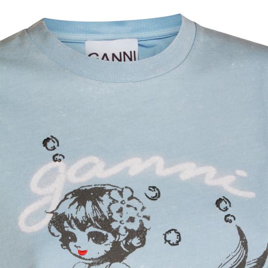 26FW 가니 반팔 티셔츠 A1050238 326 SOFT CHAMBRAY - GANNI