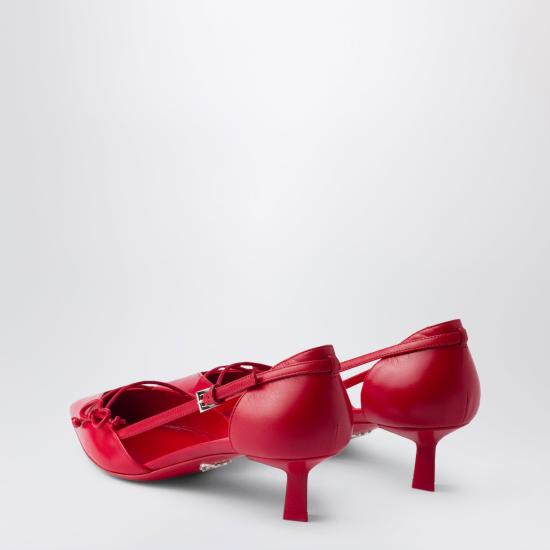 26SS 프라다 오픈사이드 가죽 펌프스 1I442OB045011 Red - PRADA