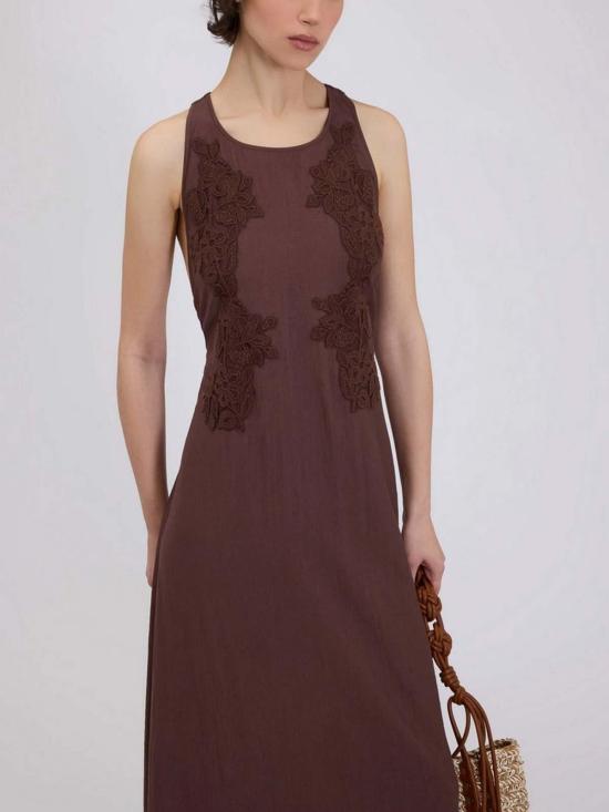26SS 에르마노 설비노 롱 원피스 D48EQ058ES7MFB24 Brown - ERMANNO SCERVINO