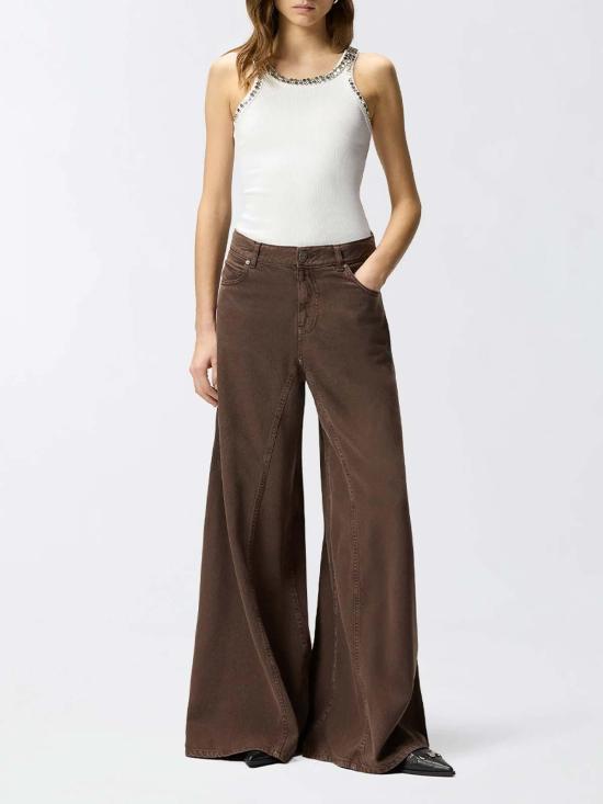 26SS 핑코 플레어 팬츠 106228A323M28 Brown - PINKO