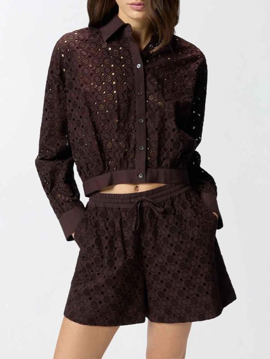 26SS 핑코 셔츠 106277A32RM28 Brown - PINKO
