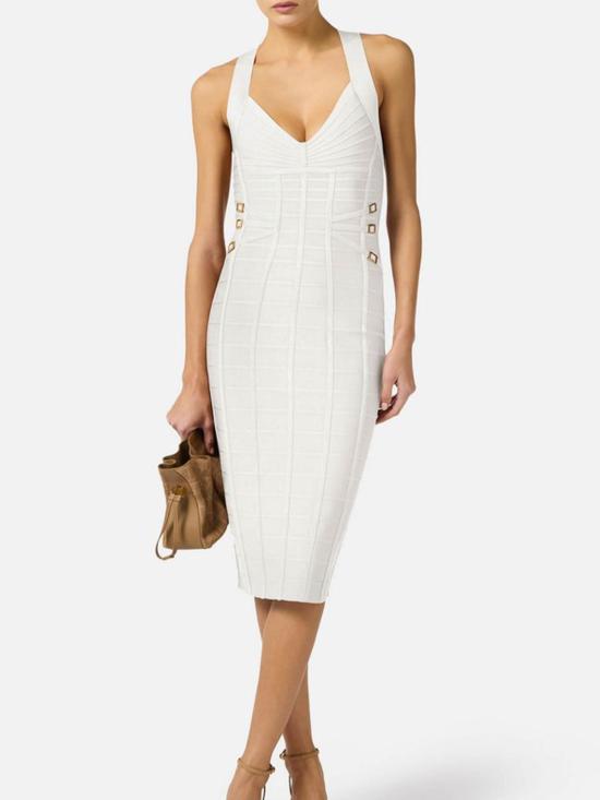 26SS 엘리자베타프랜치 미디 스커트 AM24D62E2360 White - ELISABETTA FRANCHI