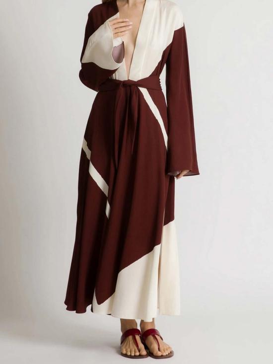 26SS 알베르타 페레티 롱 원피스 47101511074 Brown - ALBERTA FERRETTI