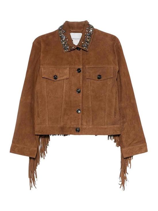 26SS 에르마노 설비노 가죽 자켓 D48ED004CGEH0MFB27 Beige