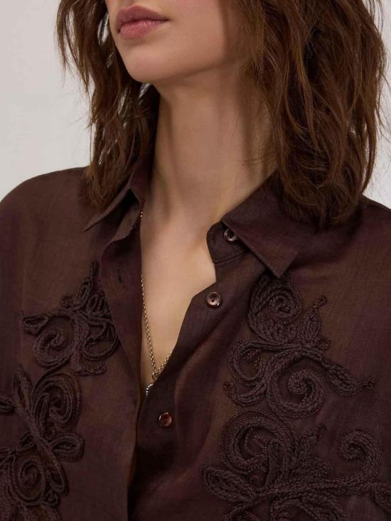 26SS 에르마노 설비노 셔츠 D48EK029E37MF190 Brown - ERMANNO SCERVINO