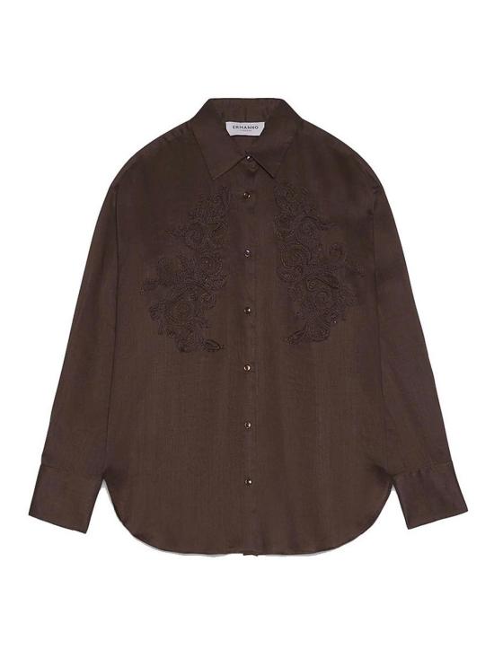 26SS 에르마노 설비노 셔츠 D48EK029E37MF190 Brown