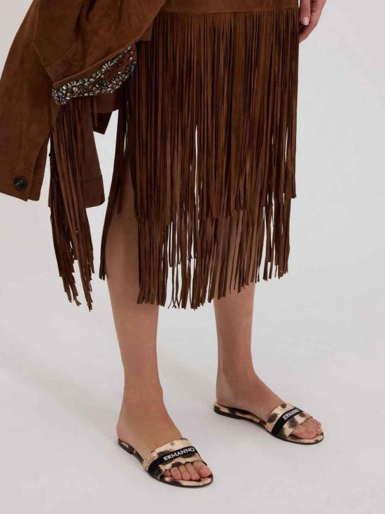 26SS 에르마노 설비노 가죽 자켓 D48EO001CGEH0MFB27 Brown - ERMANNO SCERVINO