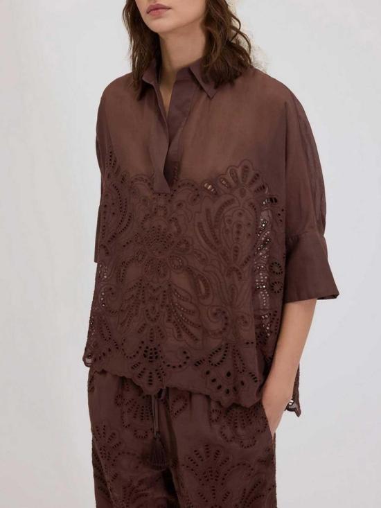 26SS 에르마노 설비노 셔츠 D48EK022EN0MFB24 Brown - ERMANNO SCERVINO