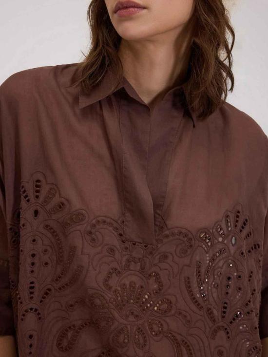 26SS 에르마노 설비노 셔츠 D48EK022EN0MFB24 Brown - ERMANNO SCERVINO